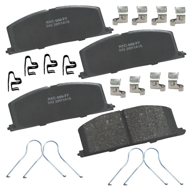 Bendix Premium SBC242 Ceramic Front Brake Pads for Select Models Chevrolet Nova, Geo Prizm, Toyota Camry, Celica, Corolla, MR2, Paseo, Tercel - Image 2